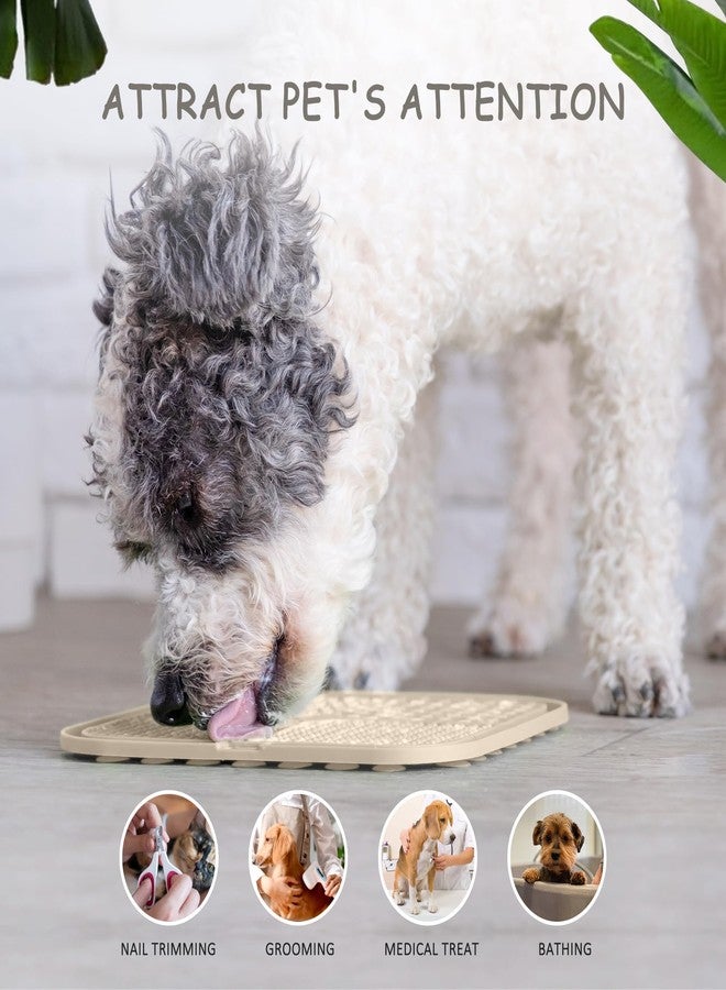 ChefAide 2 Pack Lick Mat for Dogs,Cats,Upgraded 8.5×8.5 inches Licking Mats with Suction Cups,Slow Feeder Licking Pad for Anxiety Relief and Boredom Reducer,Suitable for Dog Training Set 11 - Image 5